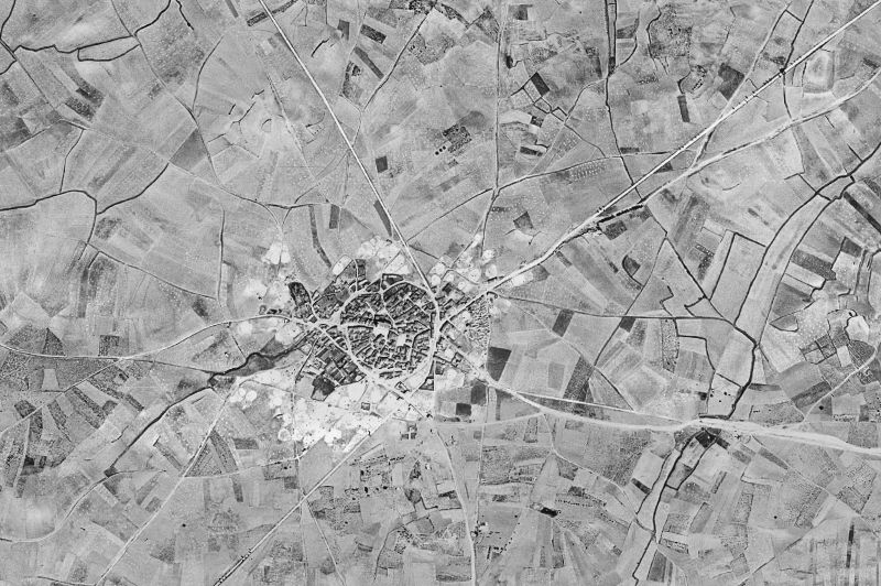 Ortofoto de 1956-1957 del núcleo de Presencio