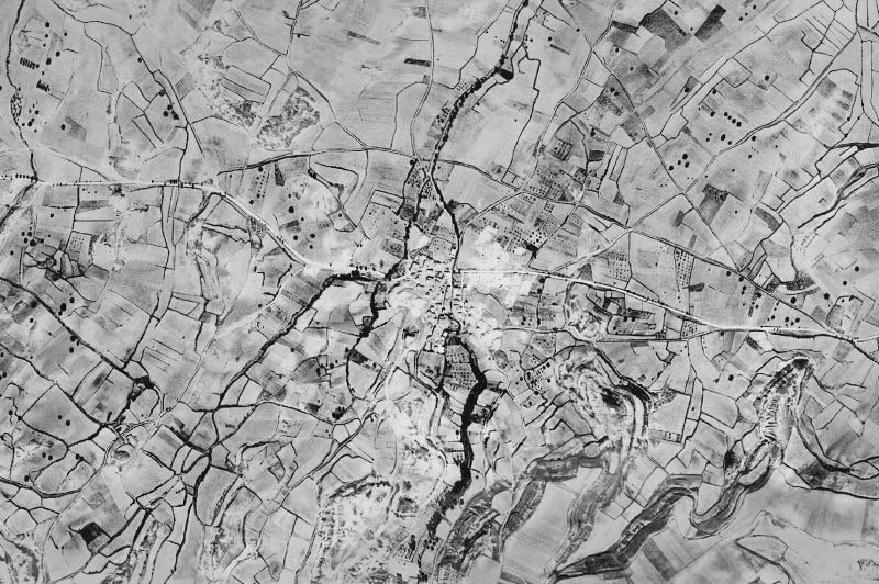 Ortofoto de 1956-1957 del núcleo de Quintanabureba