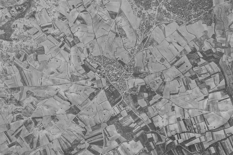 Ortofoto de 1956-1957 del núcleo de Quintana del Pidio