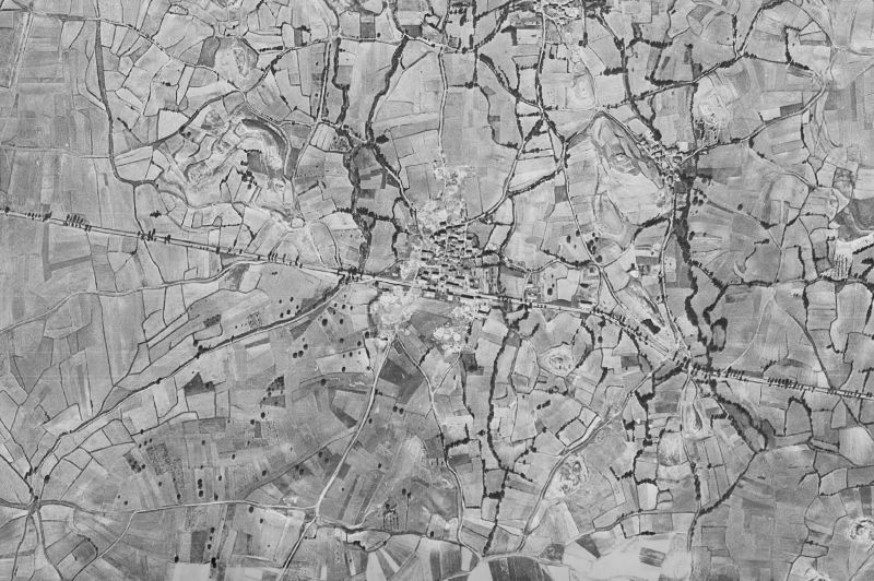 Ortofoto de 1956-1957 del núcleo de Quintanaélez
