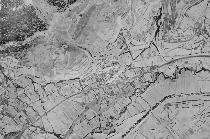 Ortofoto de 1956-1957 del núcleo de Quintanavides