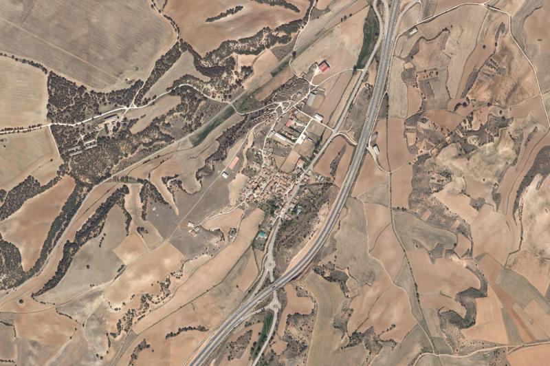 Ortofoto actual del núcleo de Quintanilla de la Mata