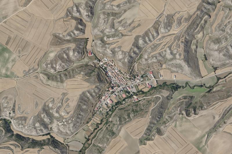 Ortofoto actual del núcleo de Quintanilla San García