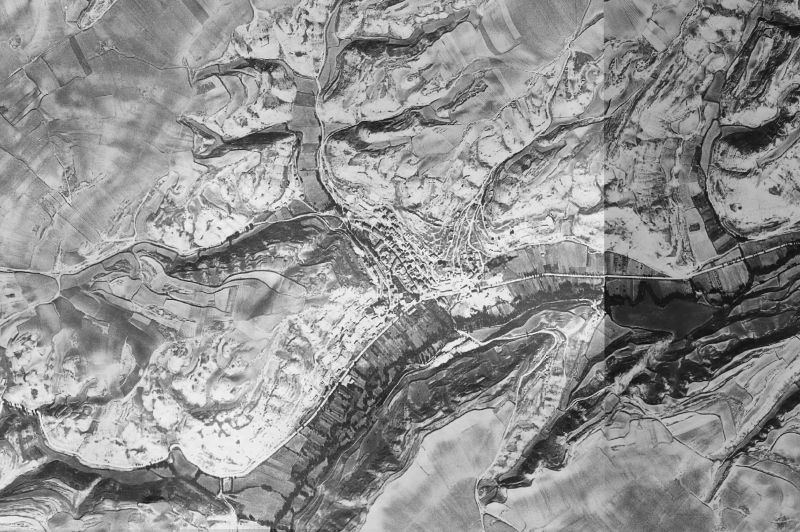Ortofoto de 1956-1957 del núcleo de Quintanilla San García