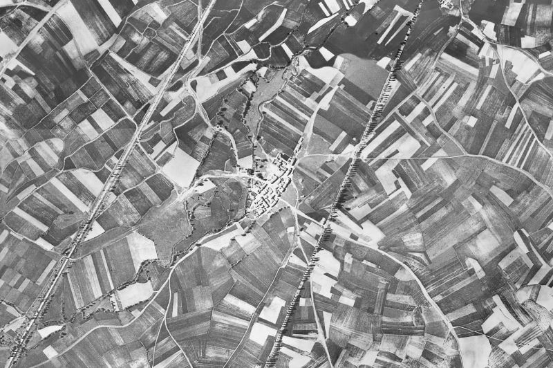 Ortofoto de 1956-1957 del núcleo de Quintanilla Vivar