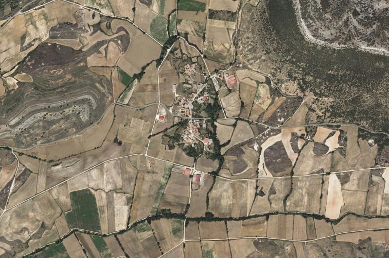 Ortofoto actual del núcleo de Rebolledo de la Torre