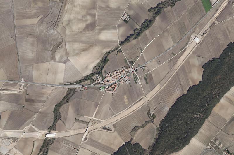 Ortofoto actual del núcleo de Redecilla del Camino