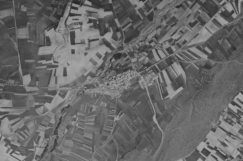 Ortofoto de 1956-1957 del núcleo de Redecilla del Camino