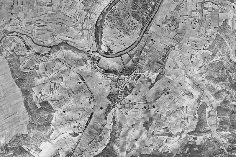 Ortofoto de 1956-1957 del núcleo de Retuerta