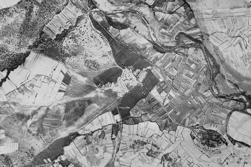 Ortofoto de 1956-1957 del núcleo de La Revilla y Ahedo