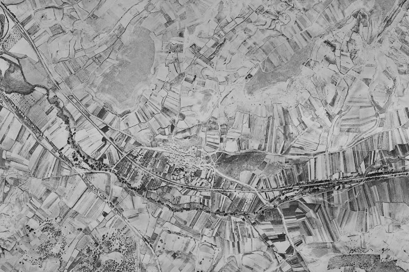 Ortofoto de 1956-1957 del núcleo de Revillarruz