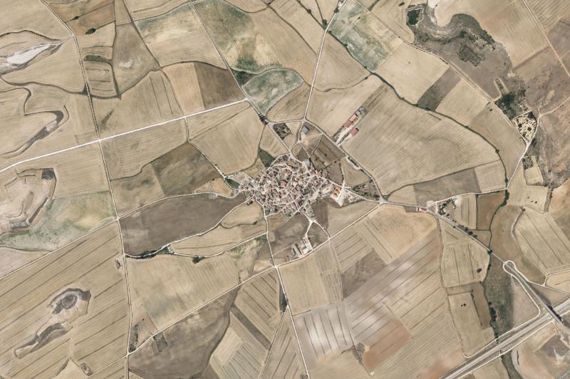 Ortofoto actual del núcleo de Revilla Vallejera