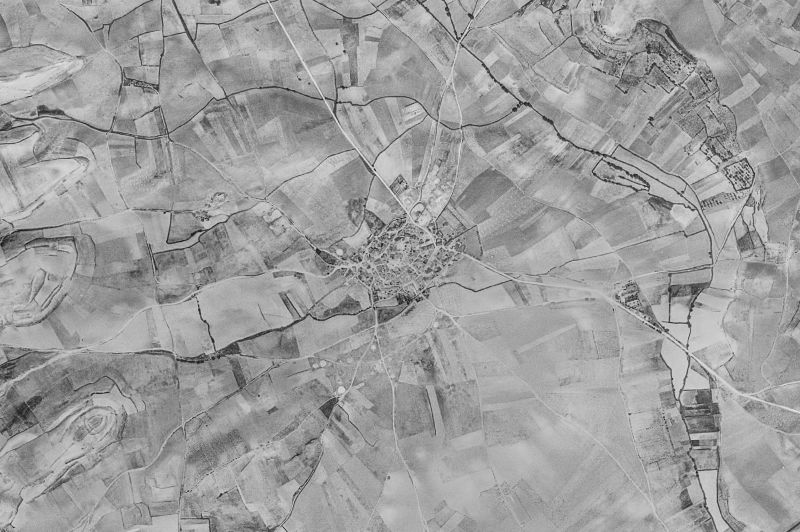 Ortofoto de 1956-1957 del núcleo de Revilla Vallejera