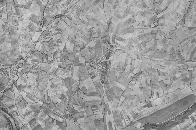 Ortofoto de 1956-1957 del núcleo de Rezmondo
