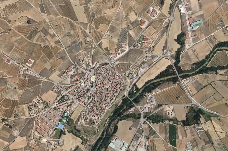 Ortofoto actual del núcleo de Roa