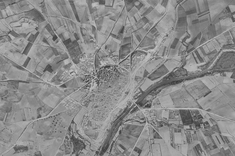 Ortofoto de 1956-1957 del núcleo de Roa
