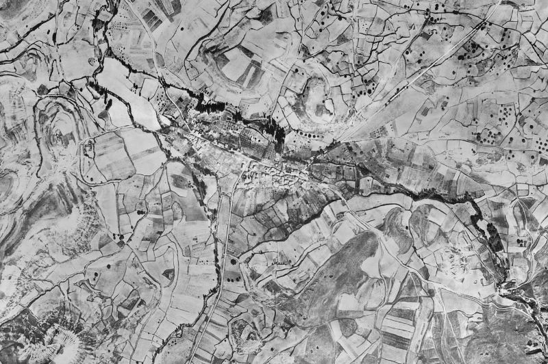 Ortofoto de 1956-1957 del núcleo de Rojas