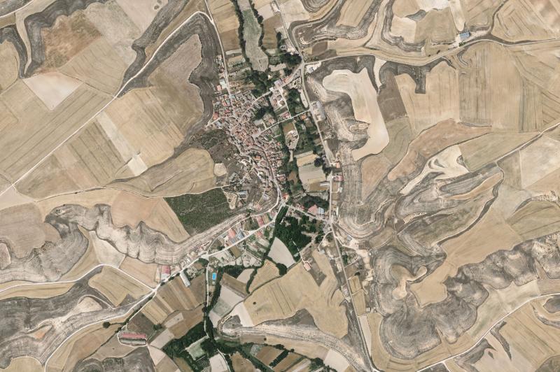 Ortofoto actual del núcleo de Royuela de Río Franco