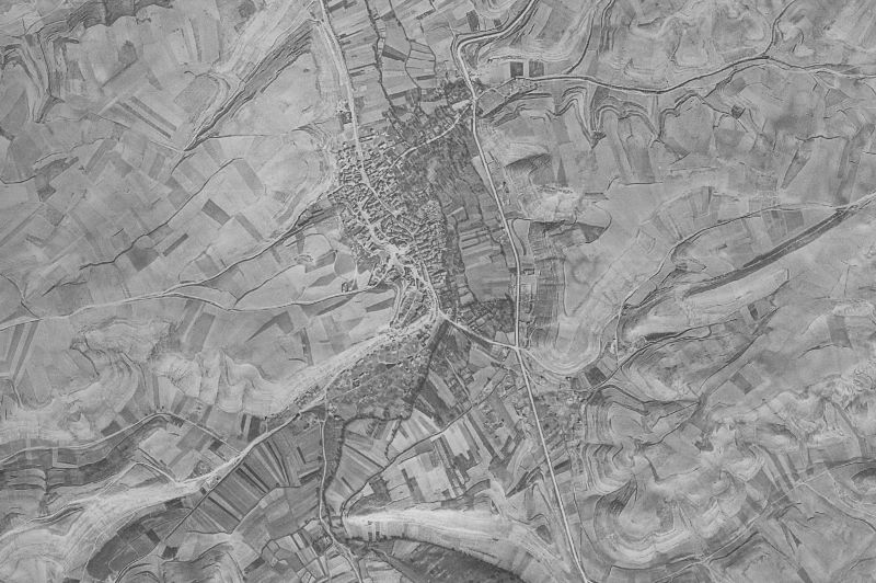 Ortofoto de 1956-1957 del núcleo de Royuela de Río Franco