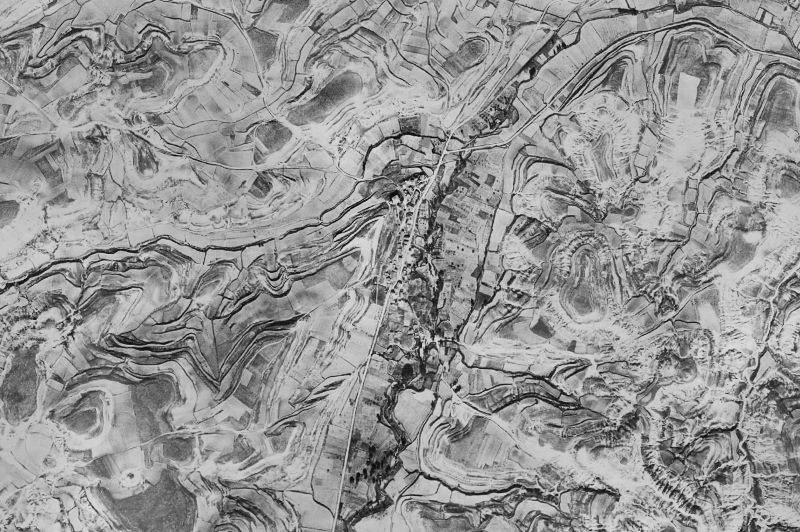 Ortofoto de 1956-1957 del núcleo de Rublacedo de Abajo