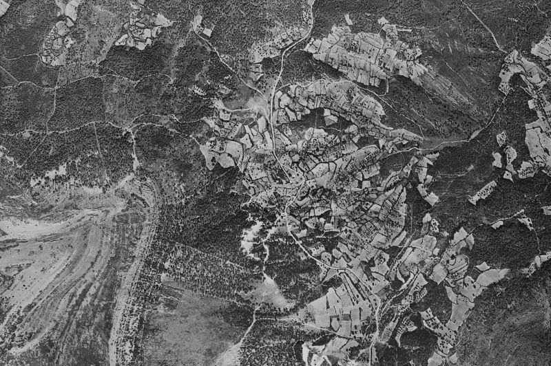 Ortofoto de 1956-1957 del núcleo de Rucandio