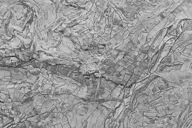 Ortofoto de 1956-1957 del núcleo de Salas de Bureba