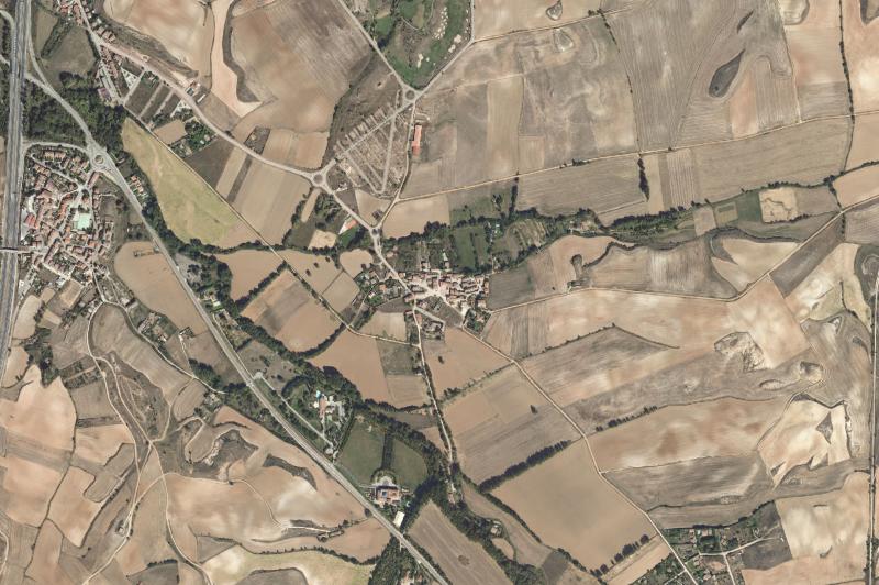 Ortofoto actual del núcleo de Saldaña de Burgos
