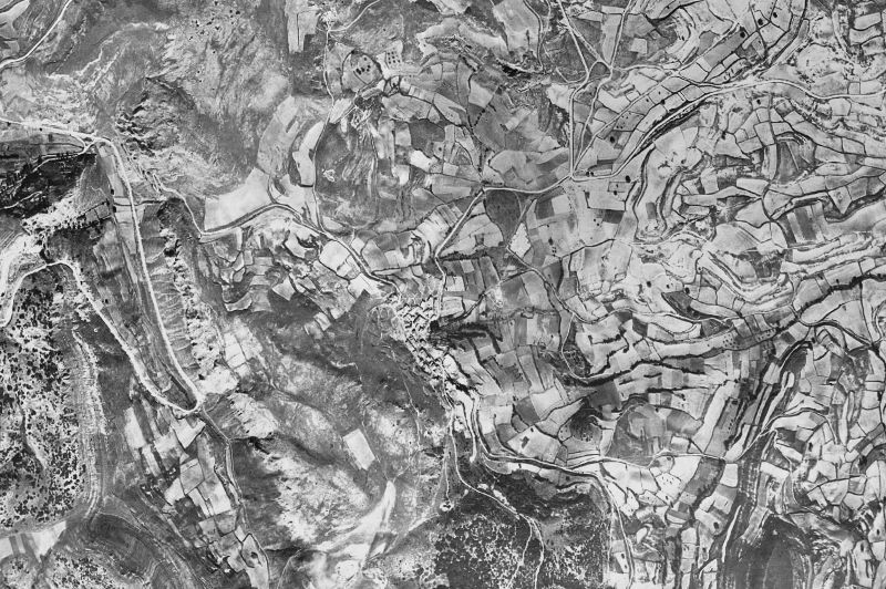 Ortofoto de 1956-1957 del núcleo de Salinillas de Bureba