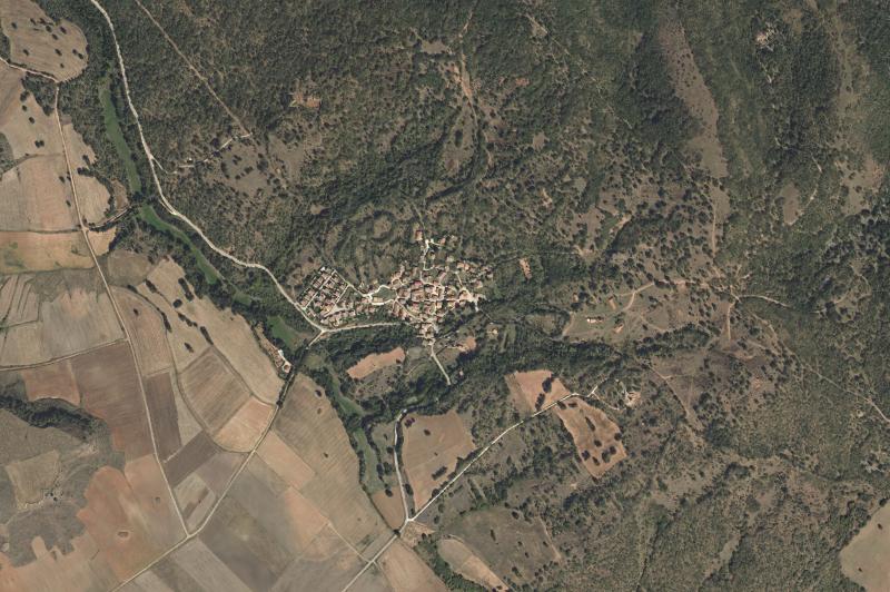Ortofoto actual del núcleo de San Adrián de Juarros