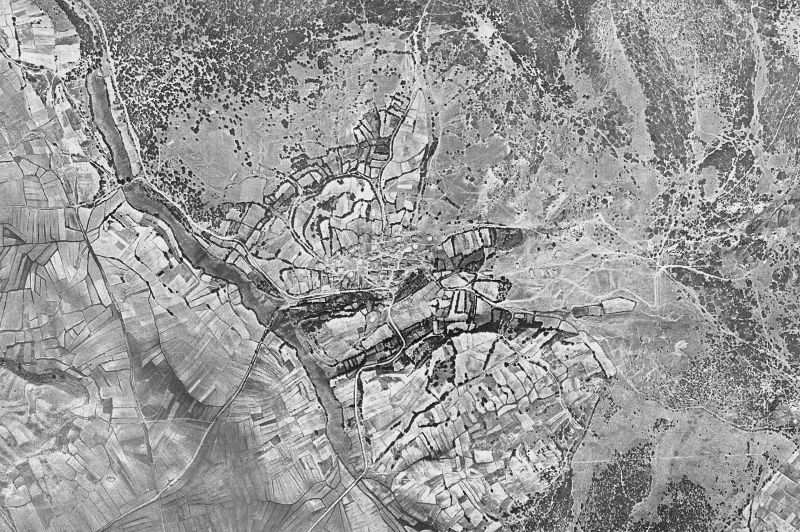 Ortofoto de 1956-1957 del núcleo de San Adrián de Juarros