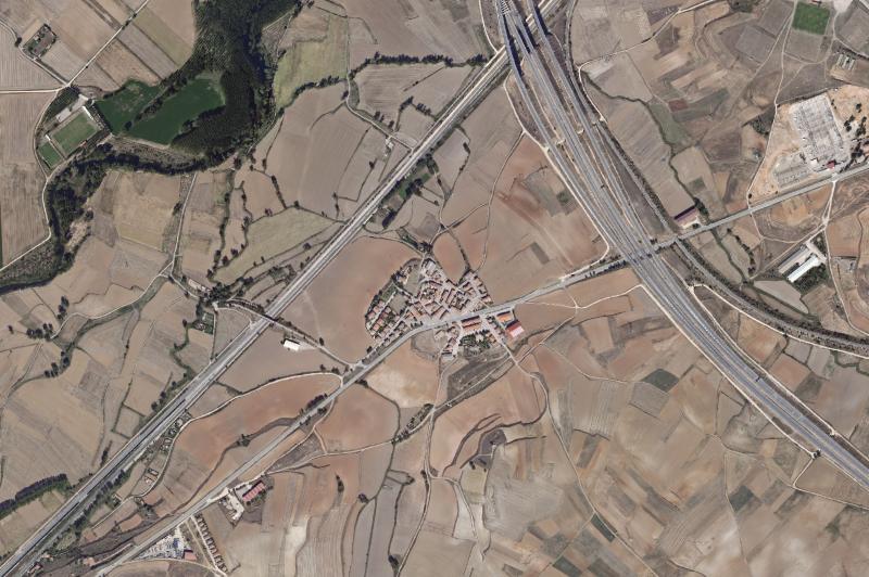 Ortofoto actual del núcleo de San Mamés de Burgos