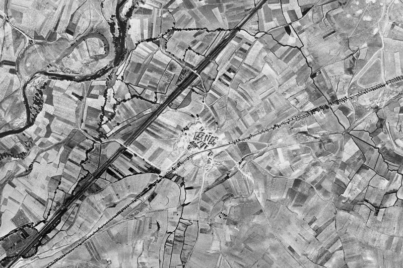 Ortofoto de 1956-1957 del núcleo de San Mamés de Burgos