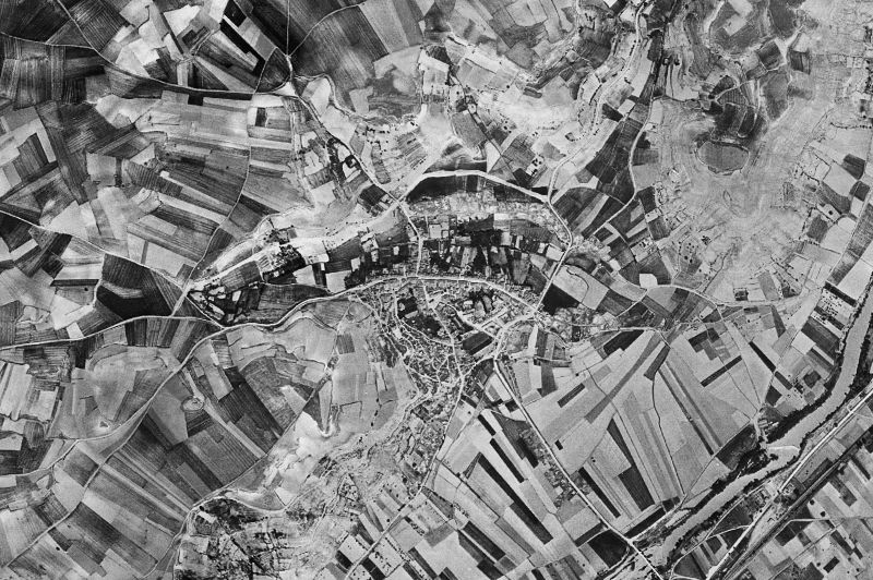 Ortofoto de 1956-1957 del núcleo de San Martín de Rubiales