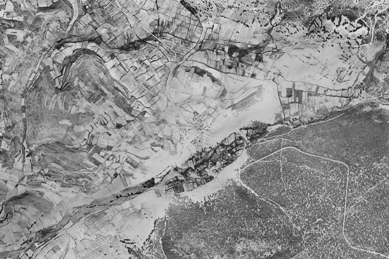 Ortofoto de 1956-1957 del núcleo de San Millán de Lara