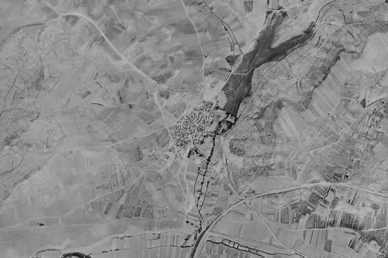 Ortofoto de 1956-1957 del núcleo de Santa Cecilia