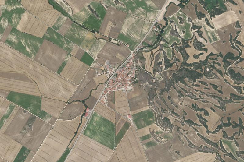 Ortofoto actual del núcleo de Santa Gadea del Cid