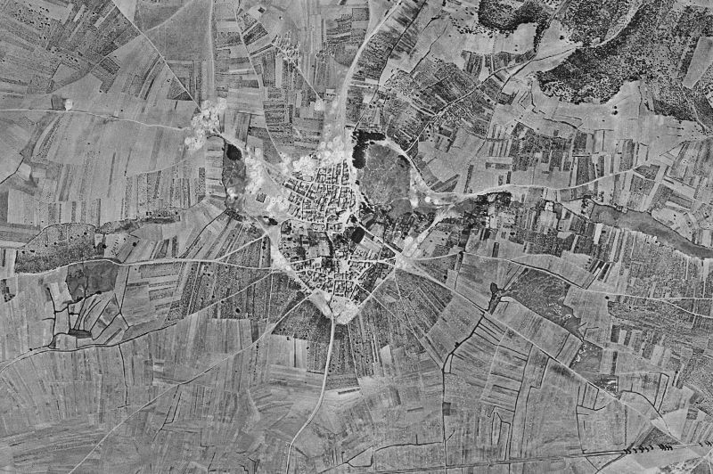 Ortofoto de 1956-1957 del núcleo de Santa Inés