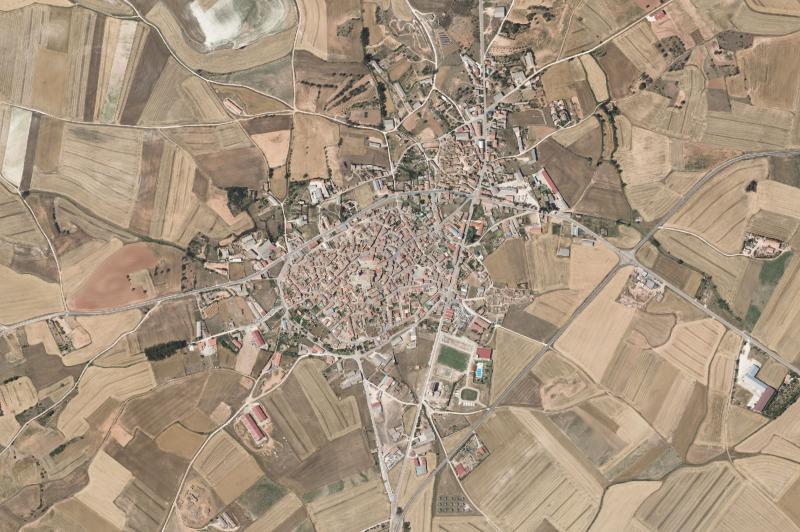 Ortofoto actual del núcleo de Santa María del Campo
