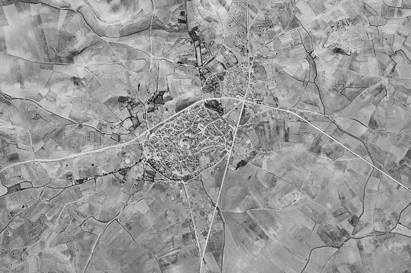 Ortofoto de 1956-1957 del núcleo de Santa María del Campo