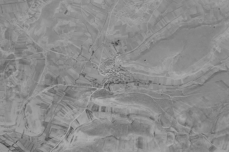 Ortofoto de 1956-1957 del núcleo de Santa María del Mercadillo