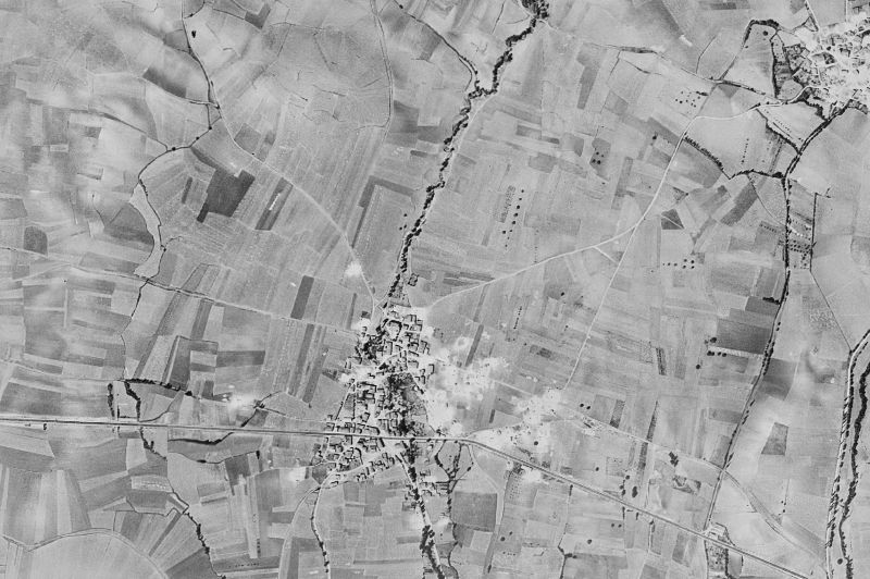 Ortofoto de 1956-1957 del núcleo de Santa María Ribarredonda