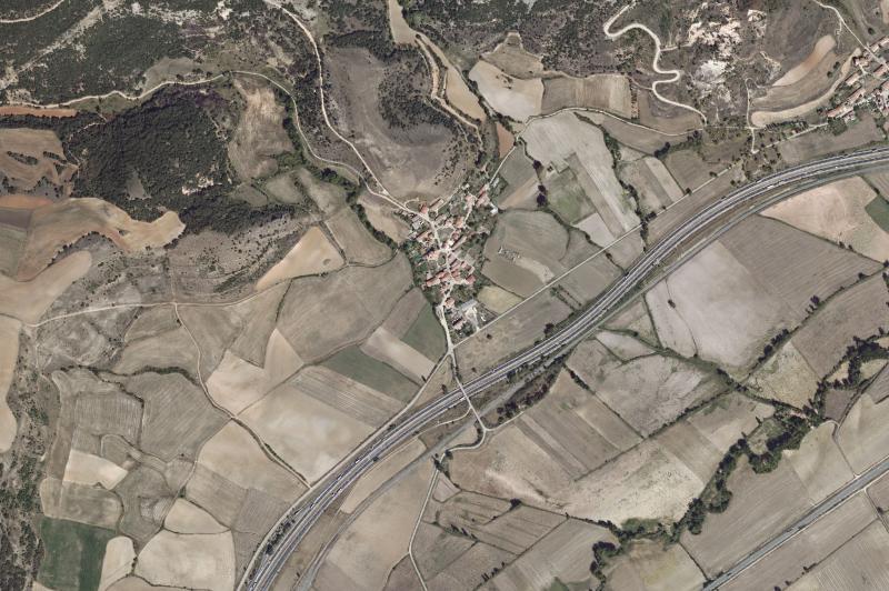 Ortofoto actual del núcleo de Santa Olalla de Bureba