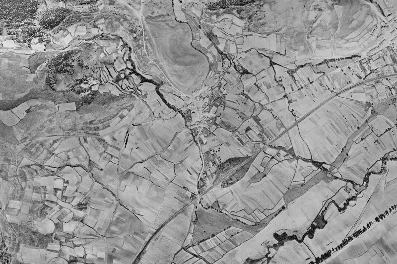 Ortofoto de 1956-1957 del núcleo de Santa Olalla de Bureba