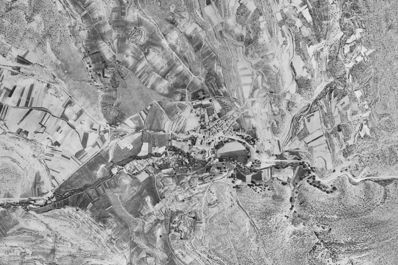 Ortofoto de 1956-1957 del núcleo de Santo Domingo de Silos