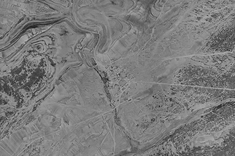 Ortofoto de 1956-1957 del núcleo de Sargentes de la Lora
