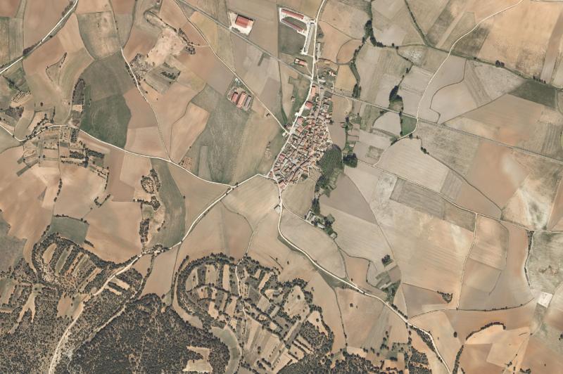 Ortofoto actual del núcleo de Solarana