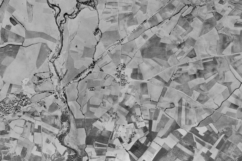 Ortofoto de 1956-1957 del núcleo de Sordillos