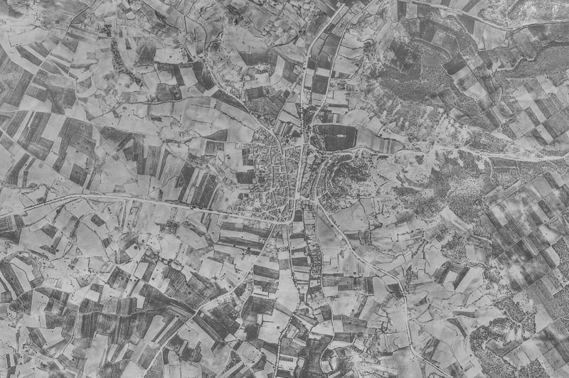 Ortofoto de 1956-1957 del núcleo de Sotillo de la Ribera