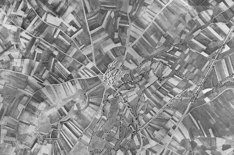 Ortofoto de 1956-1957 del núcleo de Sotragero