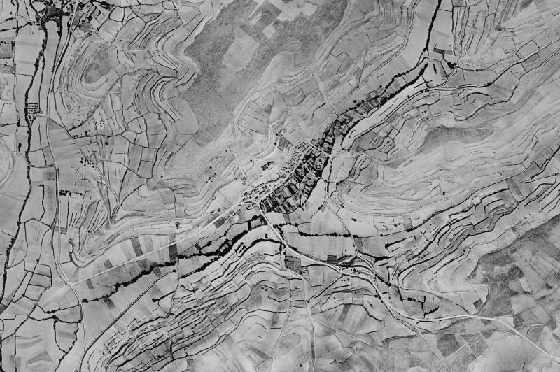 Ortofoto de 1956-1957 del núcleo de Susinos del Páramo